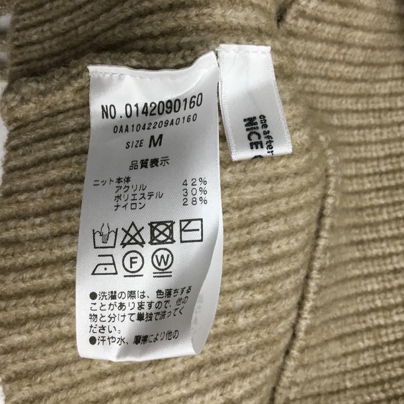 ナイスクラップ NICE CLAUP ニット、セーター 長袖 長袖ニットカットソー クルーネック セーター M 無地 ベージュ / ベージュ / beige レディース USED 古着 中古 10156846