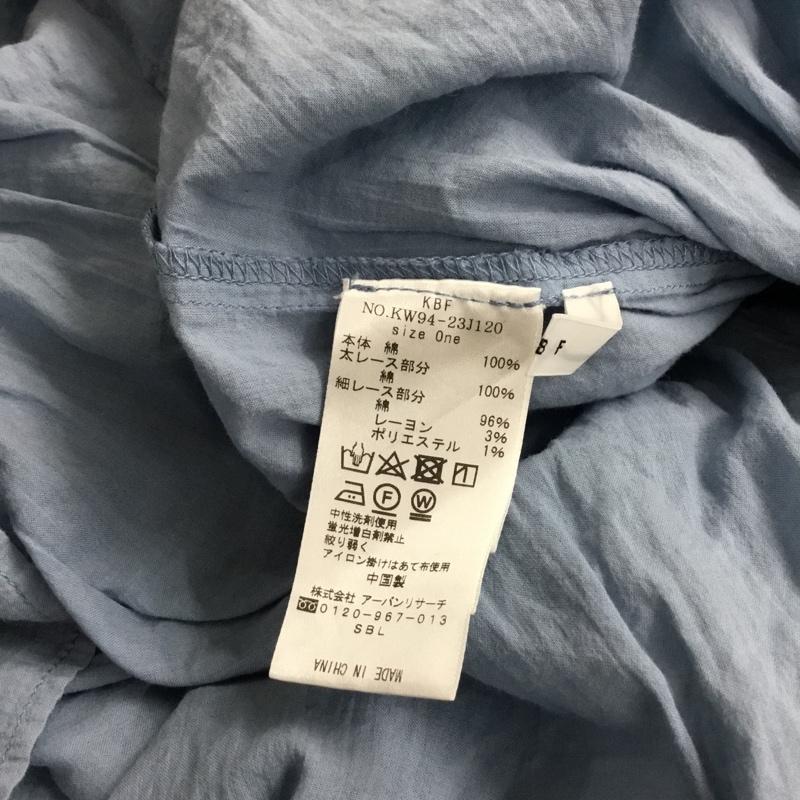 ケービーエフ KBF シャツ、ブラウス 七分袖 半袖シャツ 無地シャツ ONE SIZE 無地 水色 / ライトブルー / レディース USED 古着 中古 10156859