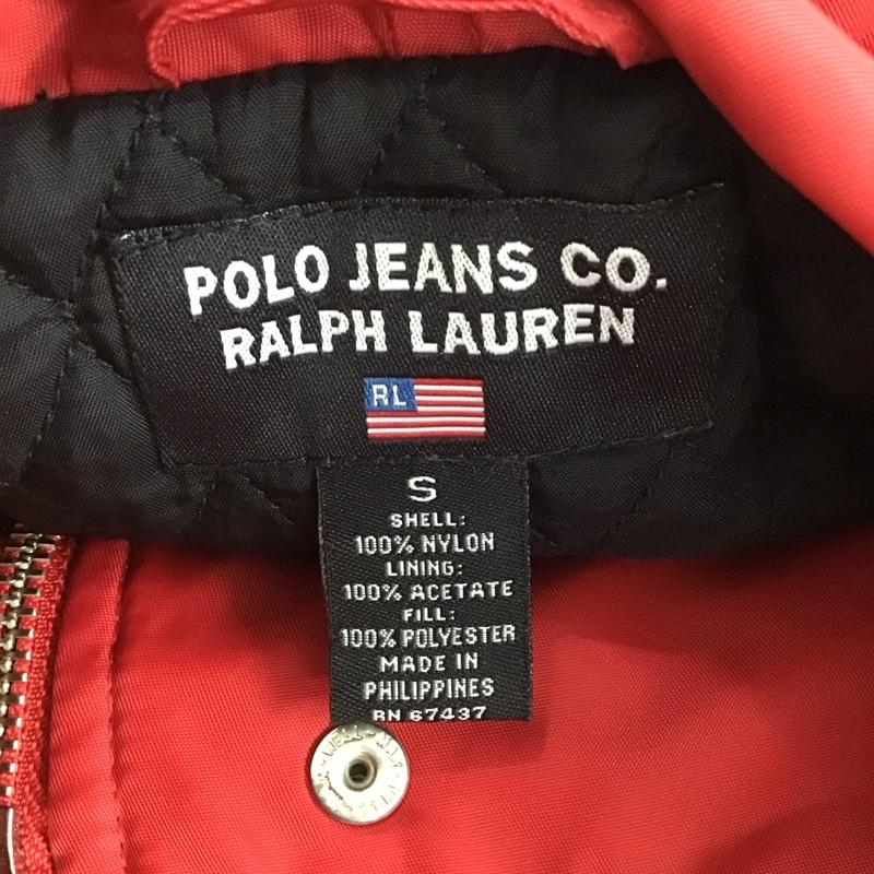 ポロジーンズ Polo Jeans Co. ジャケット、上着 ジャンパー、ブルゾン ジップアップジャケット ナイロンジャケット アウター S ロゴ、文字 赤 / レッド / red レディース USED 古着 中古 10156895