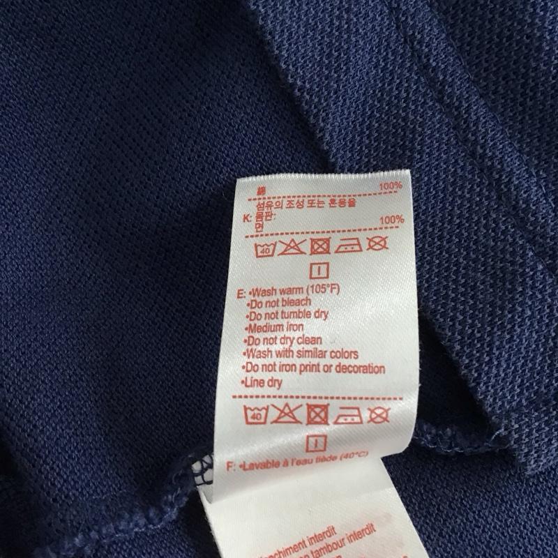 ラコステ ライブ LACOSTE L!VE ポロシャツ 半袖 半袖ポロシャツ カラーシャツ 半袖カットソー 4 ロゴ、文字 紺 / ネイビー / navy メンズ USED 古着 中古 10156959