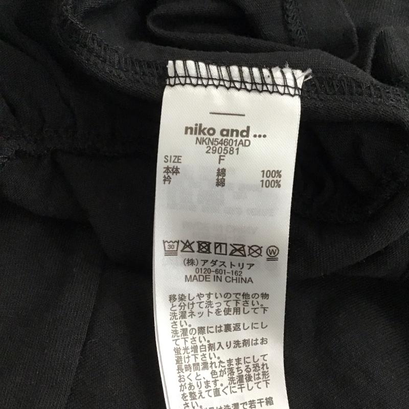 ニコアンド niko and... Tシャツ 半袖 半袖カットソー プリントTシャツ クルーネックカットソー FREE プリント 黒 / ブラック / black レディース USED 古着 中古 10157026