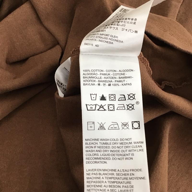リーバイス Levi s Tシャツ 半袖 半袖カットソー プリントTシャツ クルーネックカットソー S ロゴ、文字 茶 / ブラウン / brown レディース USED 古着 中古 10157035