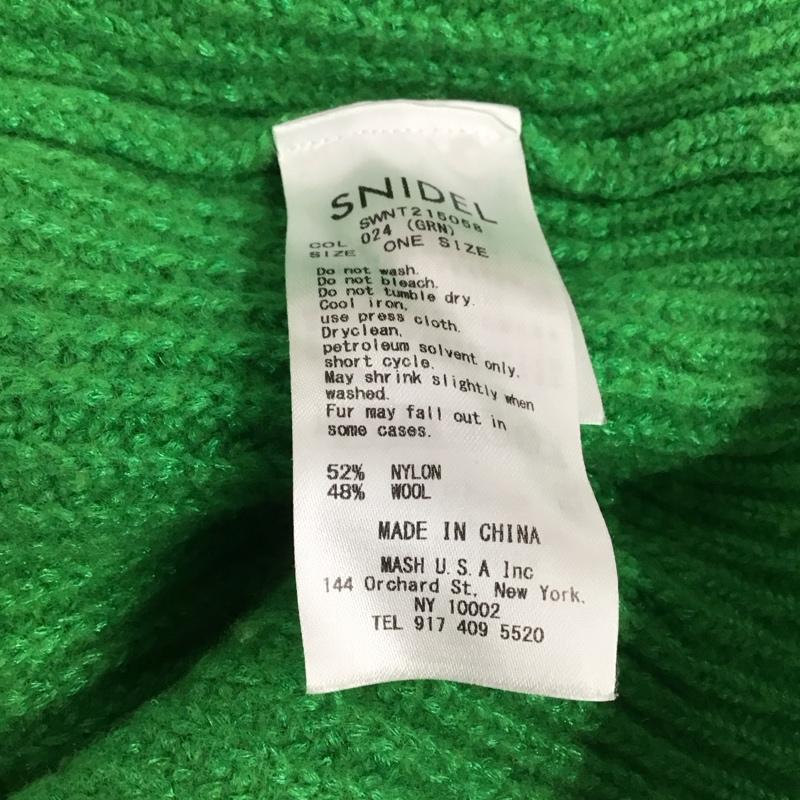 スナイデル SNIDEL ニット、セーター 長袖 長袖ニットカットソー スタンドネック セーター ONE SIZE 無地 緑 / グリーン / green レディース USED 古着 中古 10157042