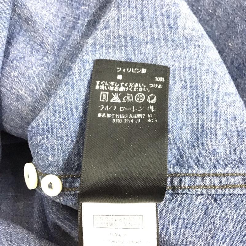 ダブルアールエル ラルフローレン RRL RALPH LAUREN シャツ、ブラウス 長袖 長袖シャツ デニムシャツ カラーシャツ S 無地 インディゴ / インディゴ / Indigo メンズ USED 古着 中古 10157098