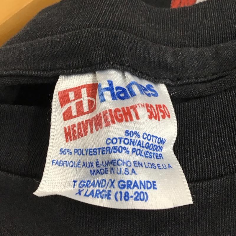 ヘインズ HANES ポロシャツ 半袖 半袖カットソー プリントTシャツ クルーネックカットソー 古着 バックストリートボーイズ XL プリント 黒 / ブラック / black メンズ USED 古着 中古 10157129