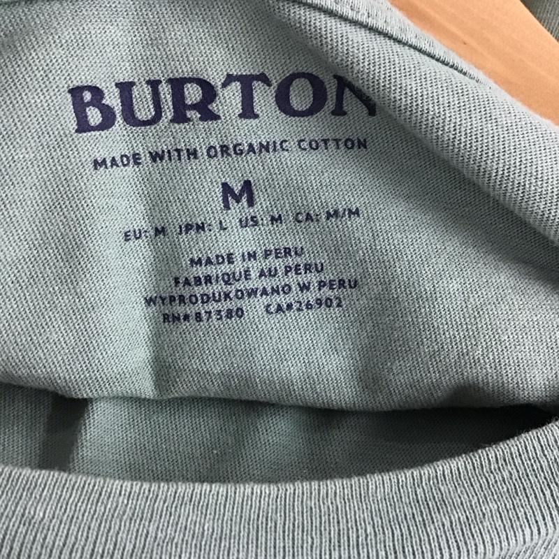 バートン BURTON Tシャツ 半袖 半袖カットソー プリントTシャツ クルーネックカットソー M ロゴ、文字 緑 / グリーン / green メンズ USED 古着 中古 10157172