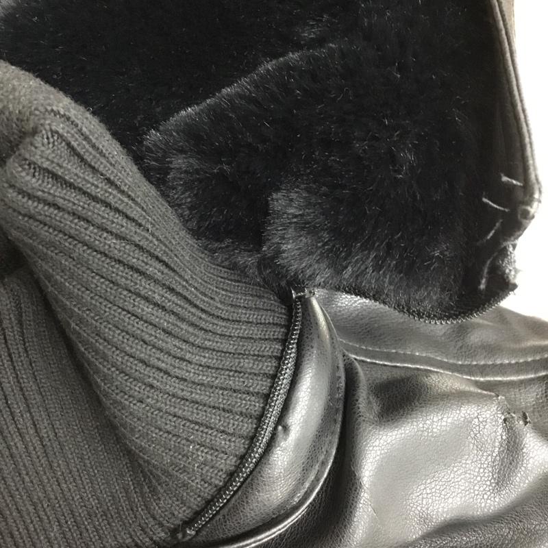 アズールバイマウジー AZUL BY MOUSSY ジャケット、上着 ジャンパー、ブルゾン 251FAC30-078I RYAN FAUX LEATHER BLOUSON フェイクレザー 中綿ブルゾン M 無地 黒 / ブラック / black メンズ USED 古着 中古 10157232