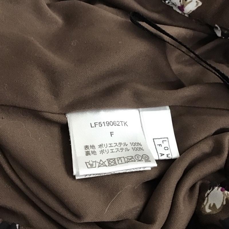 ローリーズファーム LOWRYS FARM スカート ロングスカート FREE 総柄 茶 / ブラウン / brown レディース USED 古着 中古 10157267