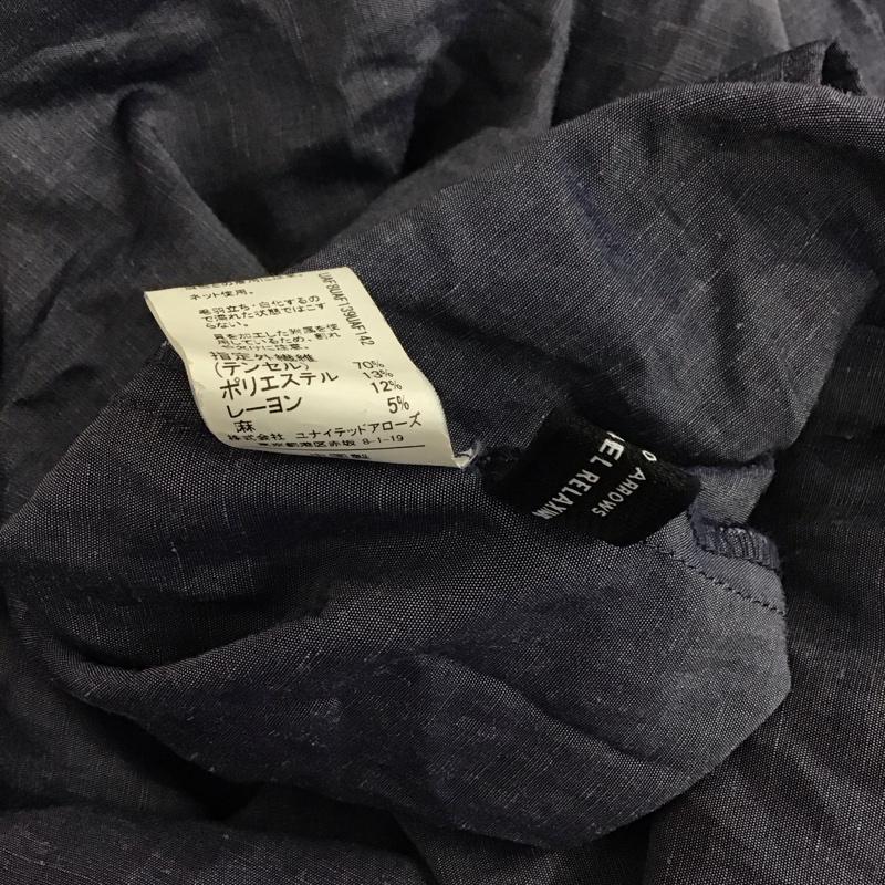 ユナイテッドアローズグリーンレーベルリラクシング UNITED ARROWS green label relaxing ワンピース ロングスカート 長袖シャツワンピース フロントボタン ロングワンピース 36 無地 インディゴ / インディゴ / Indigo レディース USED 古着 中古 10157401