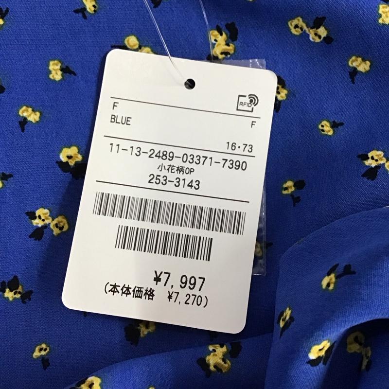 フリークスストア FREAK S STORE ワンピース ロングスカート 長袖ロングワンピース FREE プリント 青 / ブルー / blue レディース USED 古着 中古 10157434