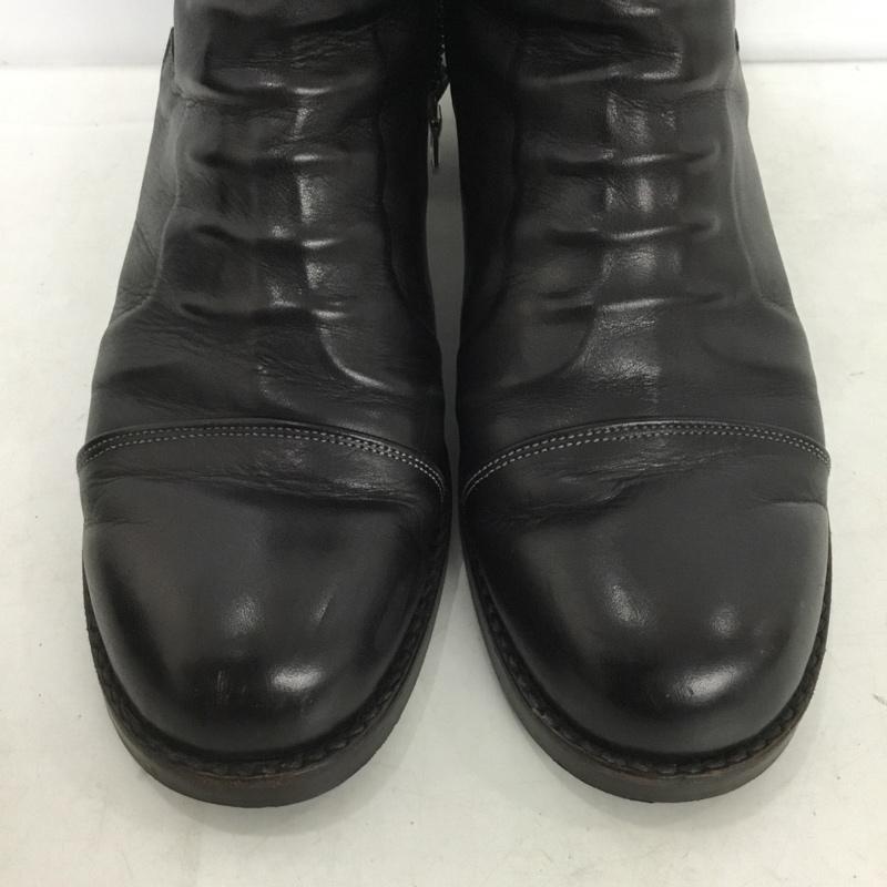 ミハラヤスヒロ MIHARAYASUHIRO ブーツ ショートブーツ サイドファスナー サイドゴア 無地 黒 / ブラック / black レディース USED 古着 中古 10157467