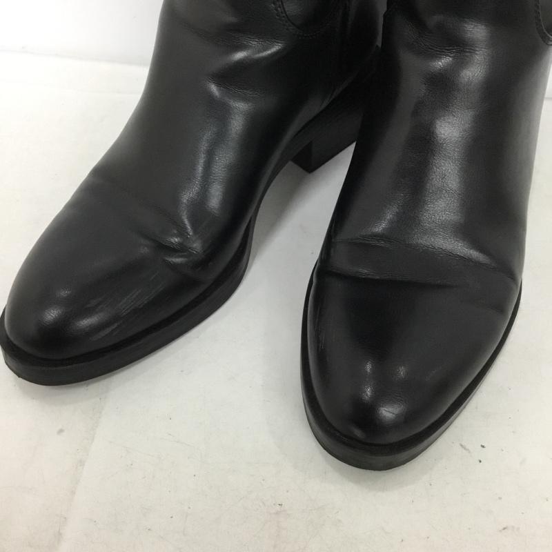 ザラ ZARA ブーツ ロングブーツ 2055 610 800 バックル付き乗馬ブーツ EUR39 無地 黒 / ブラック / black レディース USED 古着 中古 10157526