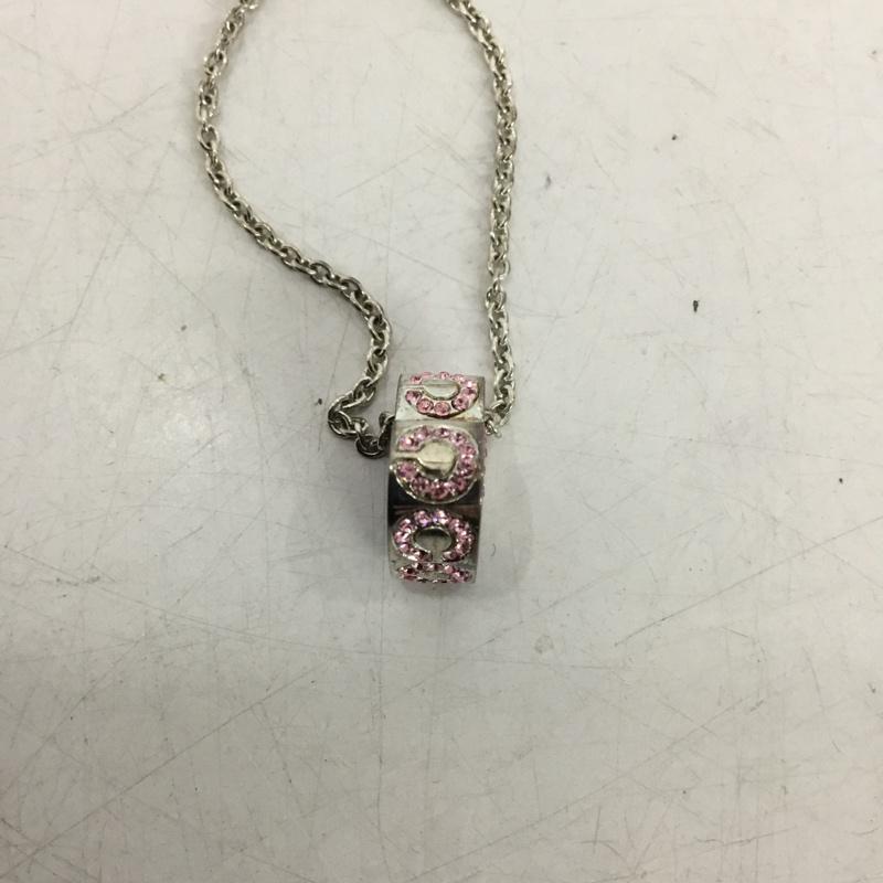 コーチ COACH アクセサリー ネックレス、ペンダント ハート Cロゴ ロゴ、文字 桃 / ピンク / pink X 銀 / シルバー / silver color レディース USED 古着 中古 10157537