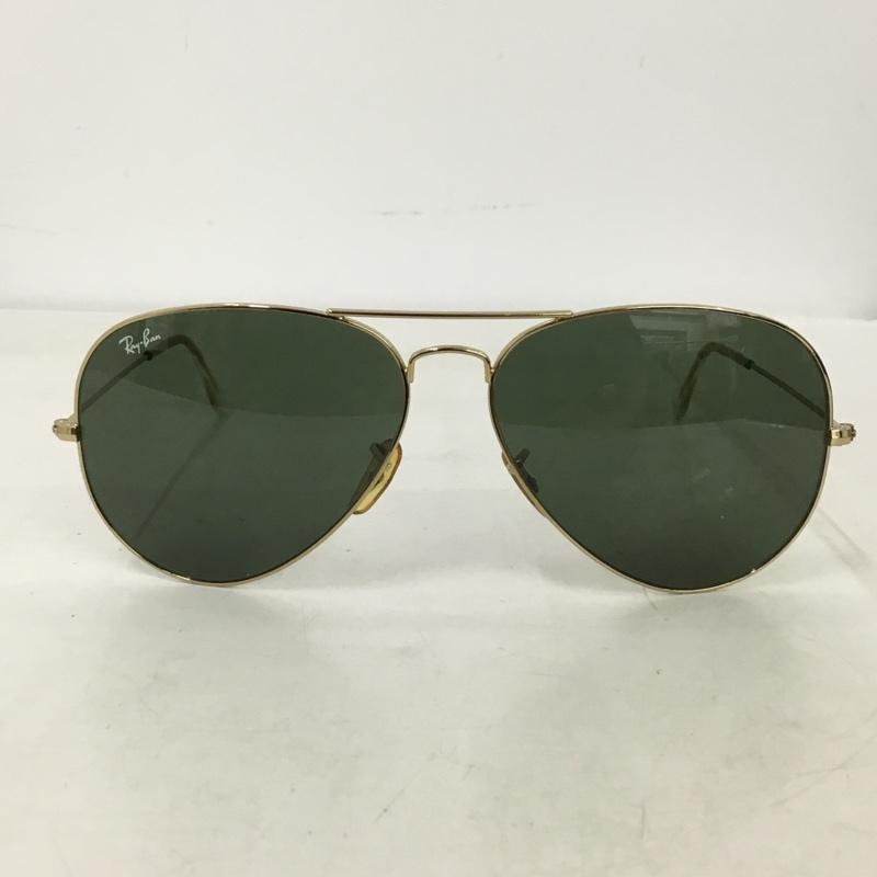 レイバン Ray-Ban めがね・サングラス サングラス RB3026 L2846 アビエーター ラージメタル2 ケース付きカラーレンズ ロゴ、文字 金 / ゴールド / gold color X 緑 / グリーン / green メンズ USED 古着 中古 10157539