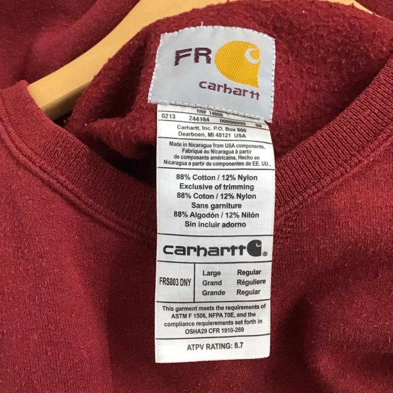 カーハート Carhartt トレーナー 長袖 長袖トレーナー L ロゴ、文字 えんじ / ワインレッド / dark red メンズ USED 古着 中古 10157582