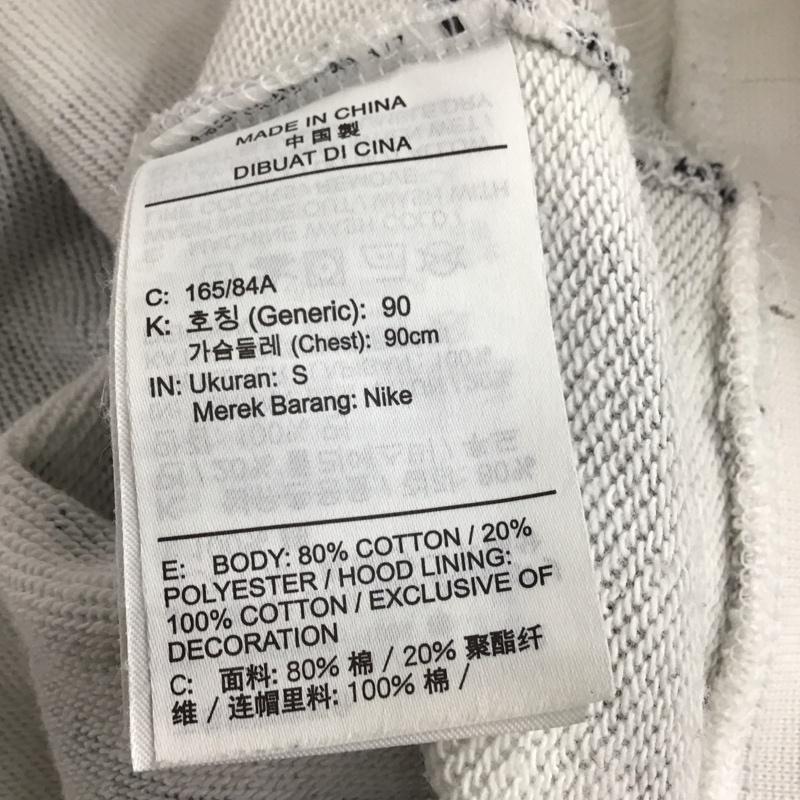 ナイキ NIKE パーカー 長袖 長袖パーカー プルオーバーパーカー スウェット S ロゴ、文字 白 / ホワイト / white メンズ USED 古着 中古 10157630