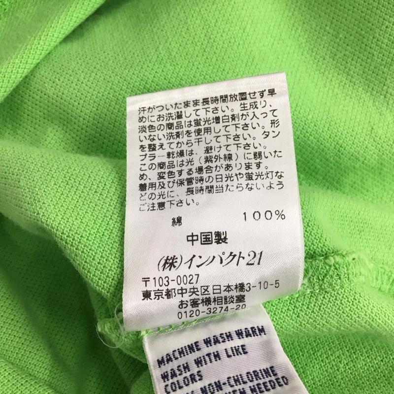 ポロバイラルフローレン Polo by RALPH LAUREN ポロシャツ 半袖 半袖ポロシャツ カラーシャツ 半袖カットソー M ロゴ、文字 黄緑 / イエローグリーン / メンズ USED 古着 中古 10157632