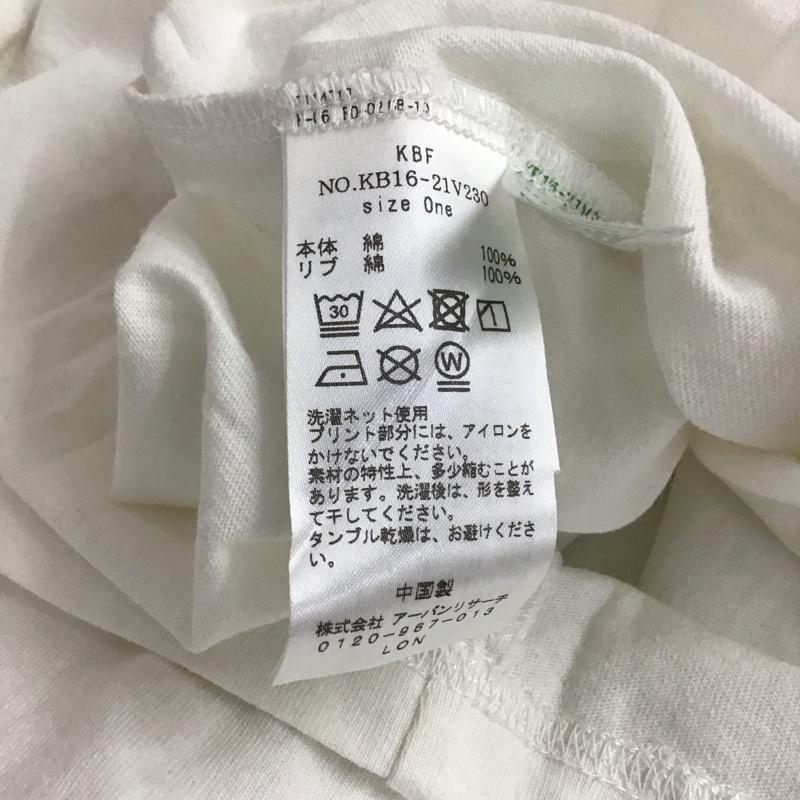 ケービーエフ KBF カットソー 長袖 長袖カットソー 無地カットソー クルーネック ロゴ、文字 白 / ホワイト / white メンズ USED 古着 中古 10157773