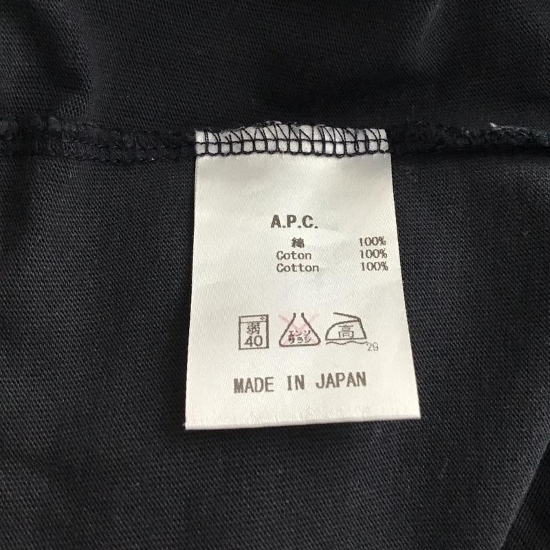 アーペーセー A.P.C. Tシャツ 半袖 半袖カットソー プリントTシャツ クルーネックカットソー S ロゴ、文字 ダークグレー / ダークグレー / メンズ USED 古着 中古 10157775