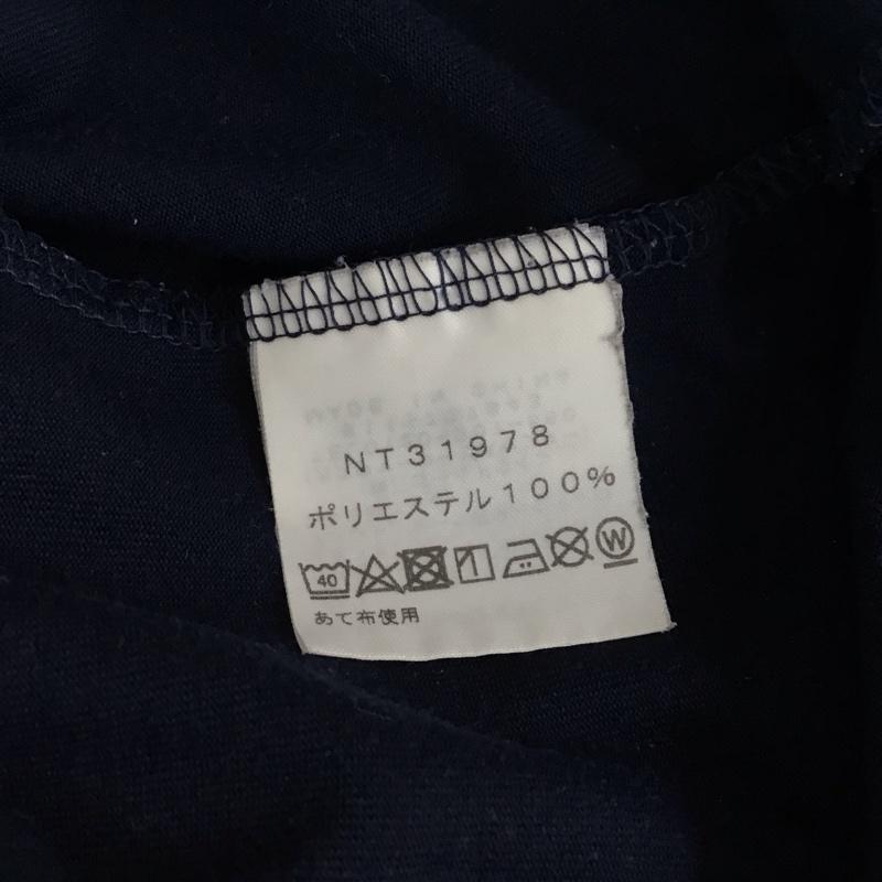 ザノースフェイス THE NORTH FACE Tシャツ 半袖 半袖カットソー プリントTシャツ クルーネックカットソー L ロゴ、文字 紺 / ネイビー / navy メンズ USED 古着 中古 10157789