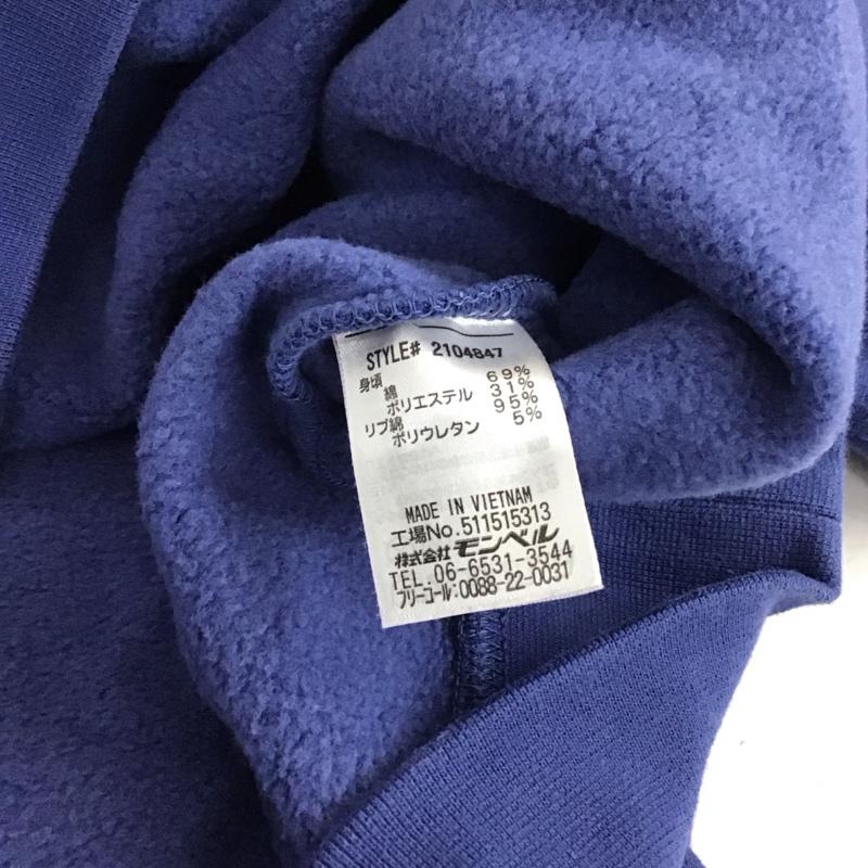 モンベル mont-bell トレーナー 長袖 長袖トレーナー スウェット クルーネック プルオーバー XL ロゴ、文字 青 / ブルー / blue メンズ USED 古着 中古 10157800