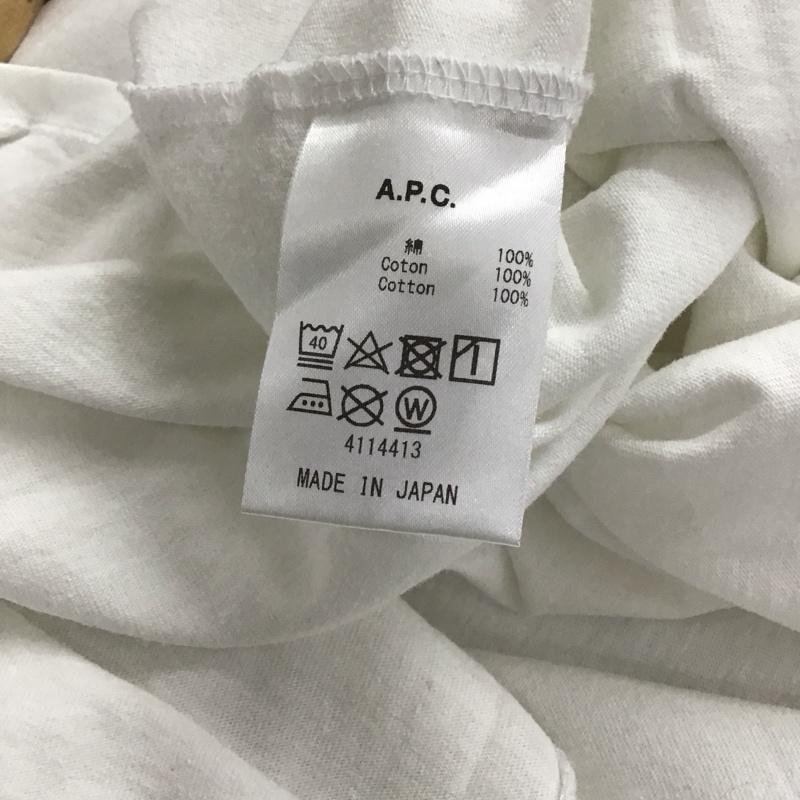 アーペーセー A.P.C. Tシャツ 半袖 半袖カットソー プリントTシャツ クルーネックカットソー M ロゴ、文字 白 / ホワイト / white メンズ USED 古着 中古 10157802
