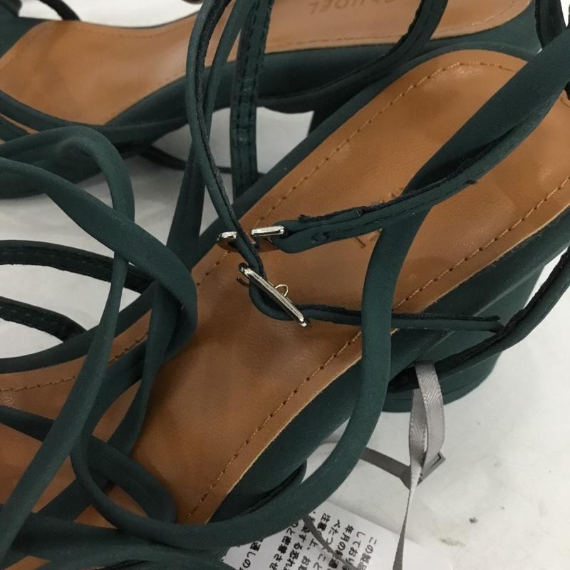 スナイデル SNIDEL サンダル サンダル レースアップサンダル SWGS211621 箱有 S 無地 緑 / グリーン / green レディース USED 古着 中古 10157829