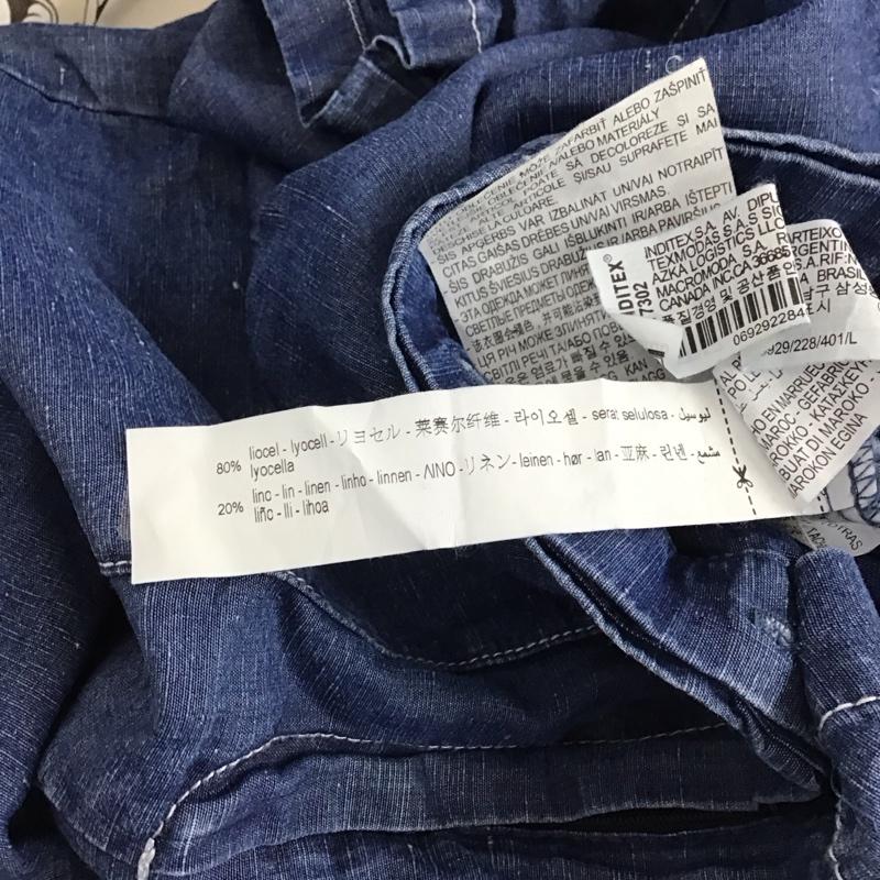 ザラ ZARA サロペット・オーバーオール サロペット、オーバーオール 半袖オーバーオール オールインワン L 無地 インディゴ / インディゴ / Indigo レディース USED 古着 中古 10157876