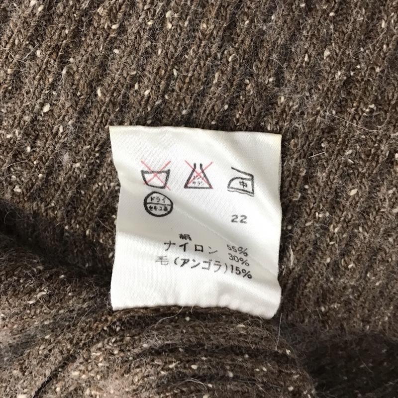 ラルフローレン RALPHLAUREN カーディガン 長袖 長袖ニットカーディガン 前ボタン ノーカラー M 総柄 茶 / ブラウン / brown レディース USED 古着 中古 10158072