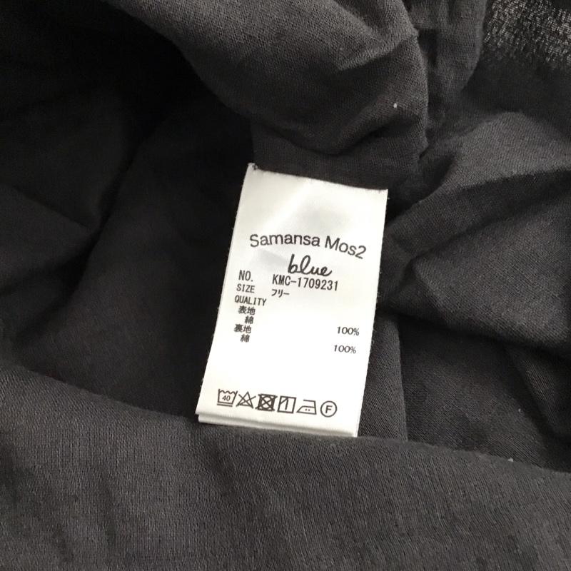 サマンサモスモスブルー Samansa Mos2 blue シャツ、ブラウス 半袖 半袖シャツ 無地シャツ FREE 無地 ダークグレー / ダークグレー / レディース USED 古着 中古 10158079
