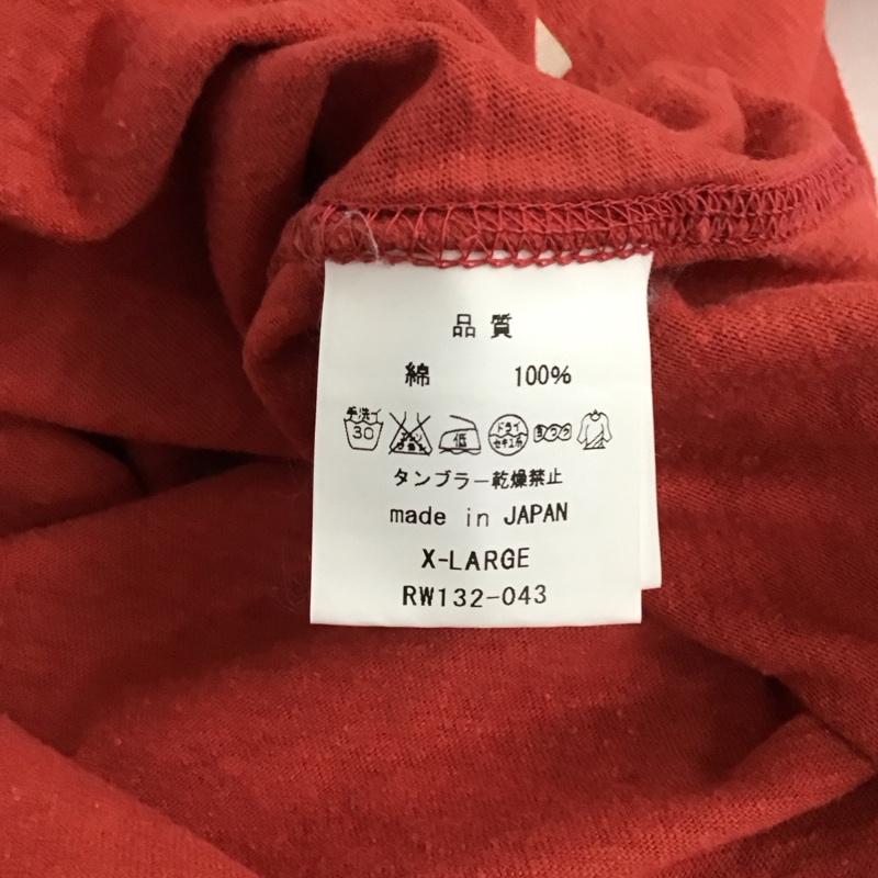 ロットワイラー ROTTWEILER Tシャツ 半袖 半袖カットソー プリントTシャツ クルーネックカットソー XL ロゴ、文字 赤 / レッド / red メンズ USED 古着 中古 10158106