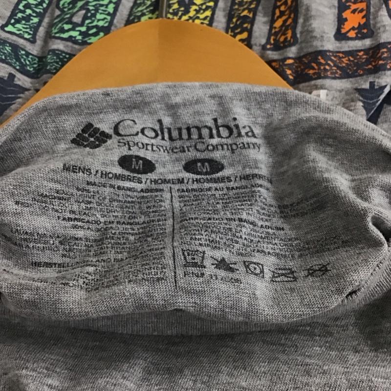 コロンビア Columbia Tシャツ 半袖 半袖カットソー プリントTシャツ クルーネックカットソー M ロゴ、文字 灰 / グレー / gray メンズ USED 古着 中古 10158107