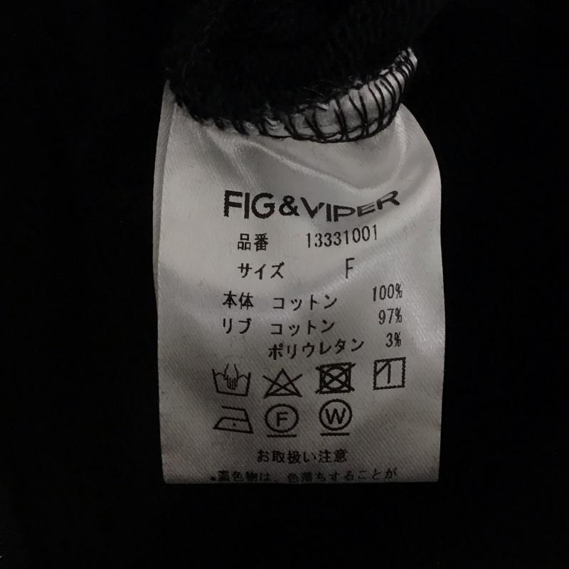 フィグアンドウ゛ァイパー FIG&VIPER パーカー 長袖 ジップパーカー FREE 無地 黒 / ブラック / black レディース USED 古着 中古 10158190