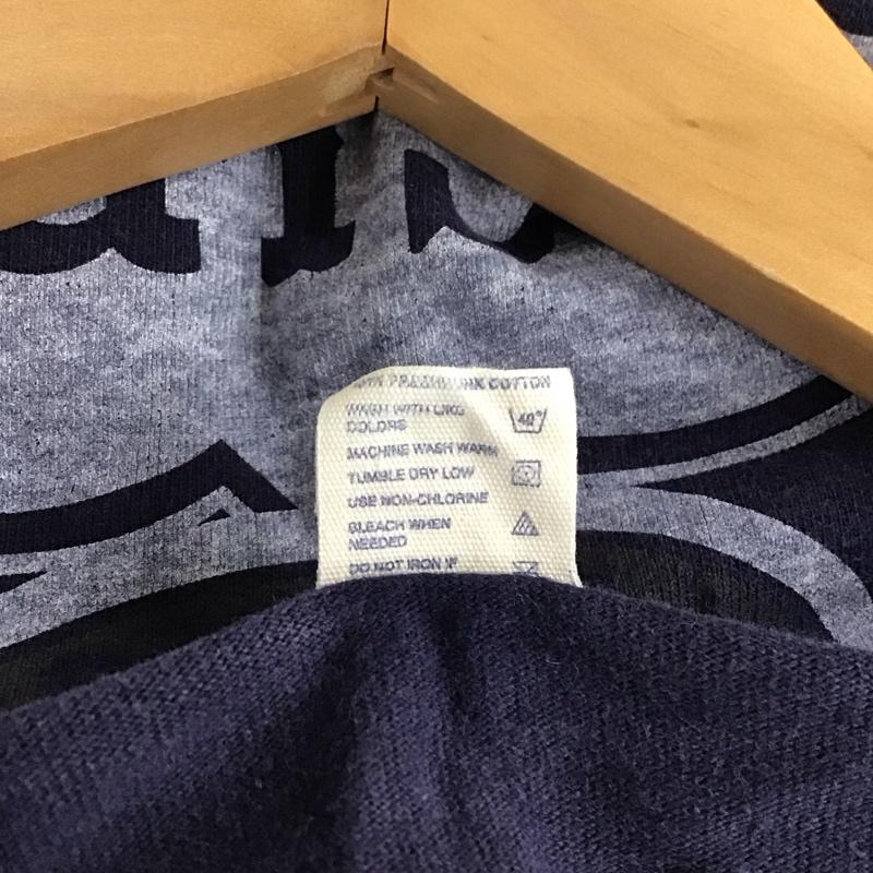 フラットヘッド FLATHEAD Tシャツ 半袖 半袖カットソー プリントTシャツ クルーネックカットソー 36 ロゴ、文字 紺 / ネイビー / navy メンズ USED 古着 中古 10158201