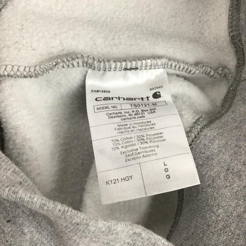 カーハート Carhartt パーカー 長袖 長袖パーカー プルオーバーパーカー スウェット L ロゴ、文字 灰 / グレー / gray メンズ USED 古着 中古 10158436