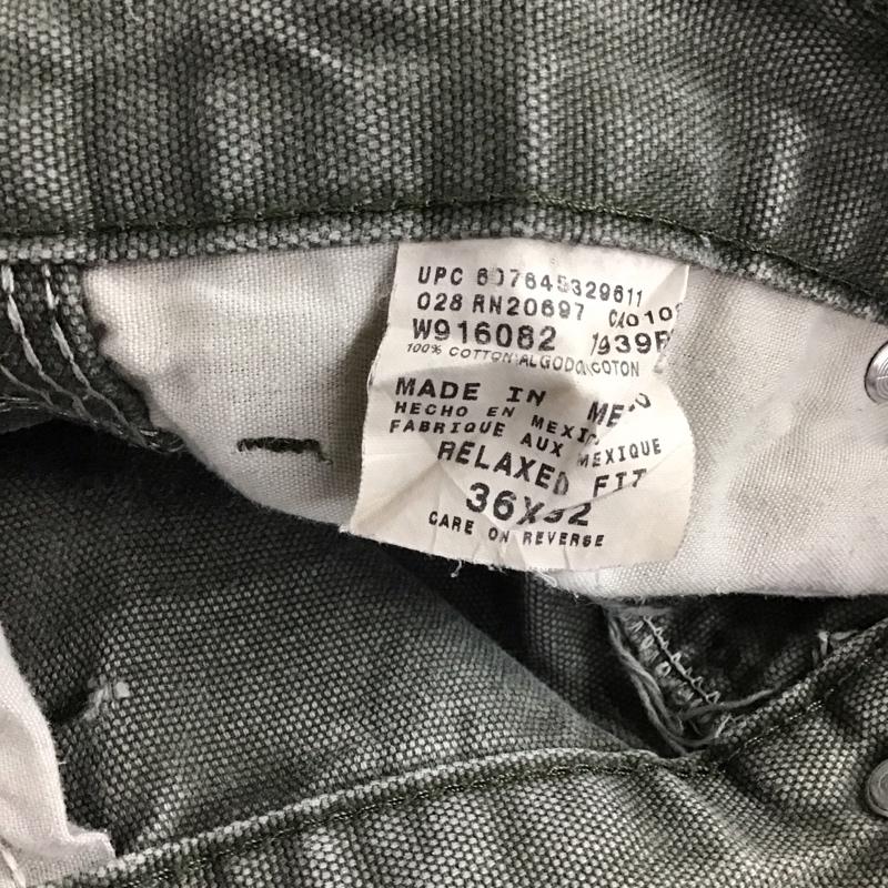 ディッキーズ Dickies パンツ デニム、ジーンズ ワークパンツ デニムパンツ ワイドパンツ 36 ロゴ、文字 カーキ / カーキ / khaki メンズ USED 古着 中古 10158487
