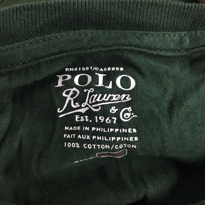 ポロラルフローレン POLO RALPH LAUREN Tシャツ 半袖 半袖カットソー プリントTシャツ クルーネックカットソー S ロゴ、文字 緑 / グリーン / green メンズ USED 古着 中古 10158537