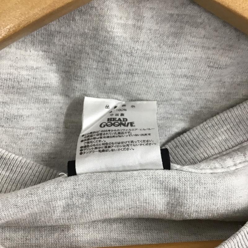 ヘッドグーニー HEADGOONIE Tシャツ 半袖 半袖カットソー プリントTシャツ クルーネックカットソー XL ロゴ、文字 灰 / グレー / gray メンズ USED 古着 中古 10158545