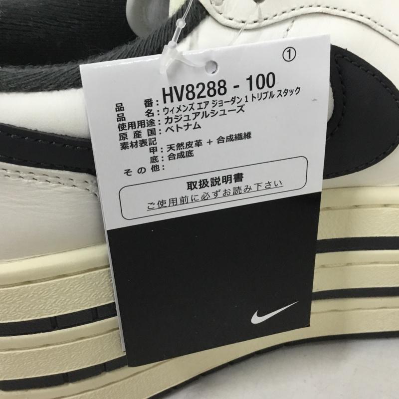 ナイキ NIKE スニーカー スニーカー HV8288-100 WMNS AIR JORDAN 1 TRIPLE STACK 27.5cm 箱有 27.5cm ロゴ、文字 アイボリー / アイボリー / X チャコールグレー / チャコールグレー / メンズ USED 古着 中古 10158701