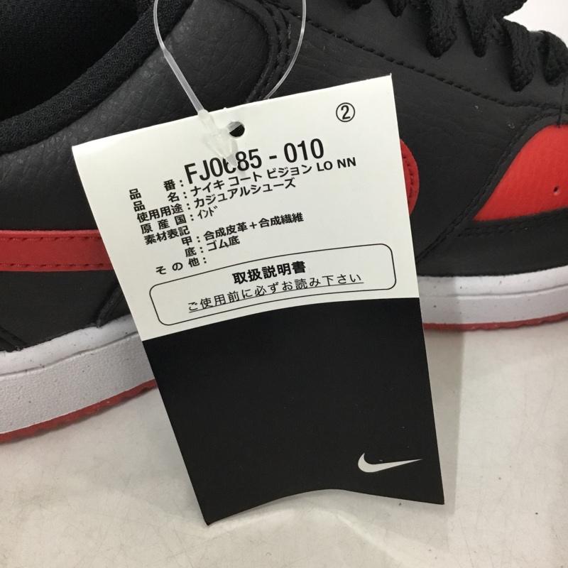 ナイキ NIKE スニーカー スニーカー FJ0685-010 COURT VISION LO NN 26.5cm 箱有 26.5cm ロゴ、文字 黒 / ブラック / black X 赤 / レッド / red メンズ USED 古着 中古 10158705
