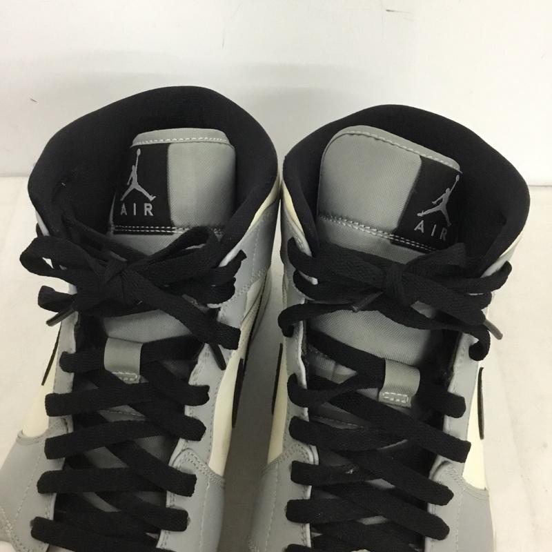 ジョーダンブランド JORDAN BRAND スニーカー スニーカー 554724-092 AIR JORDAN 1 MID 28cm 箱有 28.0cm ロゴ、文字 白 / ホワイト / white X 灰 / グレー / gray X 黒 / ブラック / black メンズ USED 古着 中古 10158712
