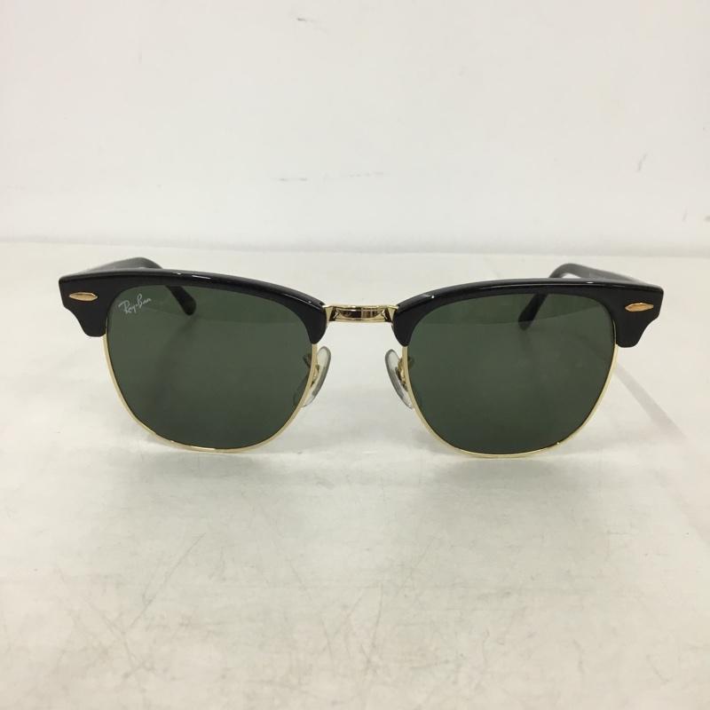 レイバン Ray-Ban めがね・サングラス サングラス RB3016 CLUBMASTER カラーレンズ 箱有 ロゴ、文字 黒 / ブラック / black メンズ USED 古着 中古 10158725