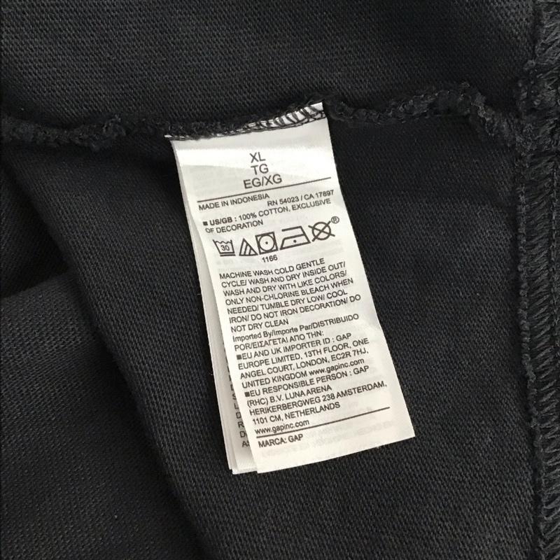 ギャップ GAP Tシャツ 半袖 半袖カットソー プリントTシャツ クルーネックカットソー XL ロゴ、文字 ダークグレー / ダークグレー / メンズ USED 古着 中古 10158798