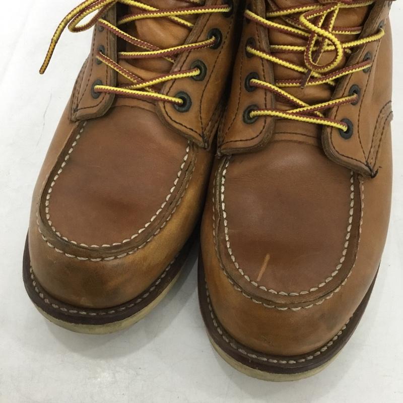 レッドウィング RED WING ブーツ ショートブーツ 875 6インチ クラシックモック 8.5E US:8.5 ロゴ、文字 キャメル / キャメル / メンズ USED 古着 中古 10158832