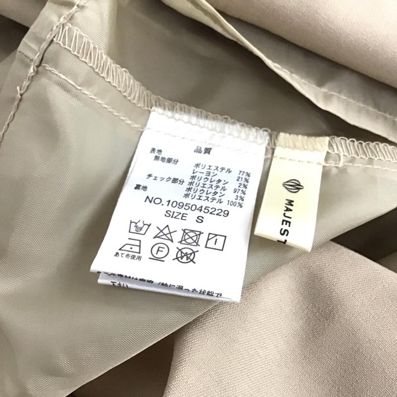 マジェスティックレゴン MAJESTIC LEGON スカート ロングスカート バイカラーラップIラインスカート タグ付 S 無地 X チェック ベージュ / ベージュ / beige レディース USED 古着 中古 10158976