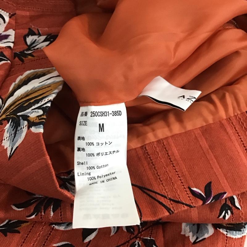 アズールバイマウジー AZUL BY MOUSSY スカート ロングスカート 250CSH31-385D フラワータックロングスカート M 総柄 橙 / オレンジ / orange レディース USED 古着 中古 10159034