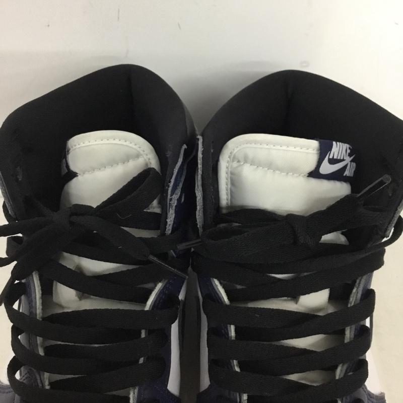 ナイキ NIKE スニーカー スニーカー DZ5485-401 AIR JORDAN 1 RETRO HIGH OG 28cm 28.0cm ロゴ、文字 白 / ホワイト / white X 黒 / ブラック / black X 紺 / ネイビー / navy メンズ USED 古着 中古 10159071