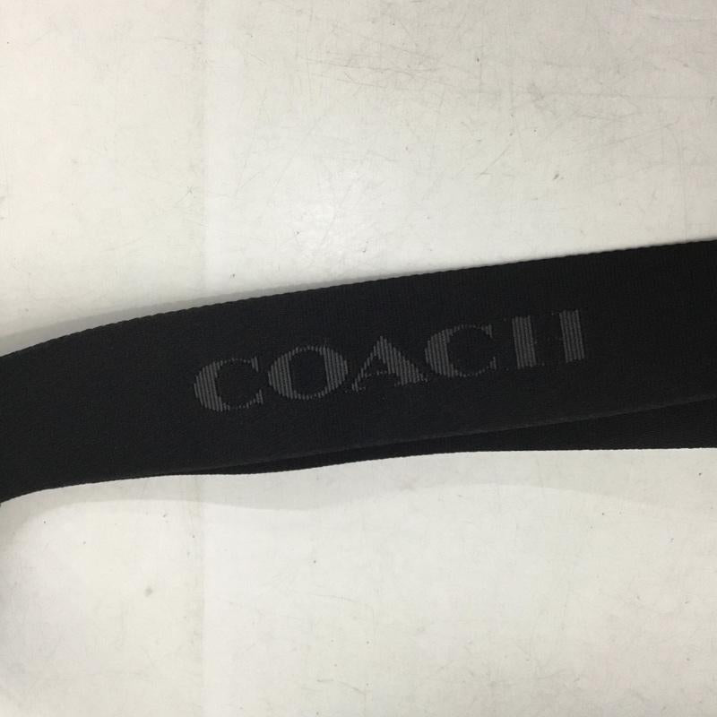コーチ COACH ショルダーバッグ ショルダーバッグ CW365 ワイアット クロスボディバッグ シグネチャー キャンバス ロゴ、文字 黒 / ブラック / black X オフホワイト / オフホワイト / メンズ USED 古着 中古 10159092