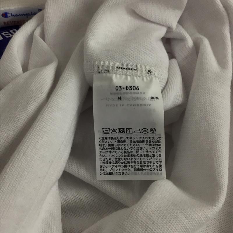 チャンピオン Champion Tシャツ 半袖 半袖カットソー プリントTシャツ クルーネックカットソー L ロゴ、文字 白 / ホワイト / white メンズ USED 古着 中古 10159111