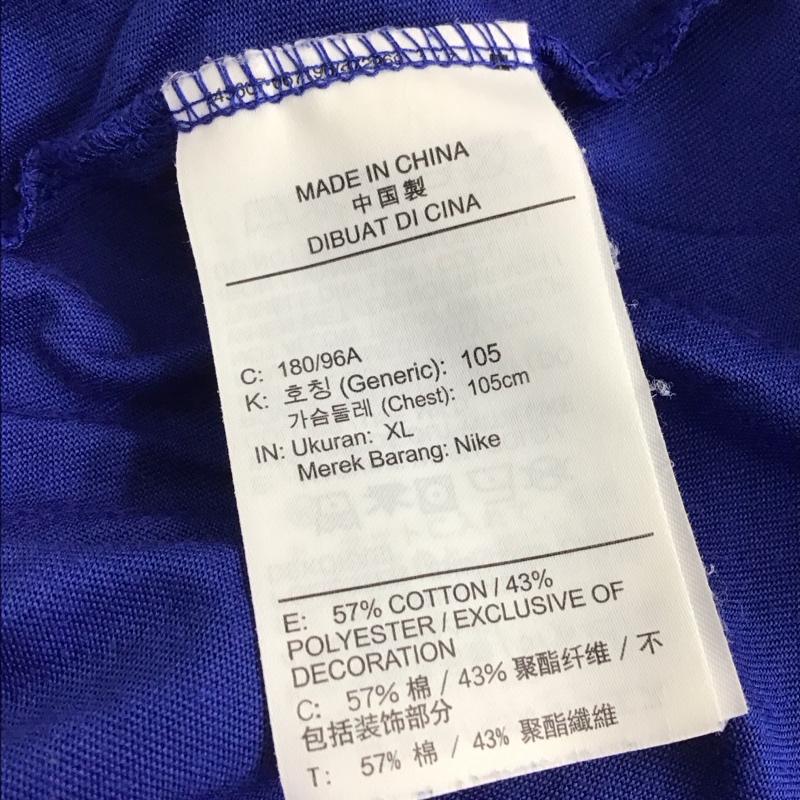 ナイキ NIKE Tシャツ 半袖 半袖カットソー プリントTシャツ クルーネックカットソー XL ロゴ、文字 青 / ブルー / blue メンズ USED 古着 中古 10159112